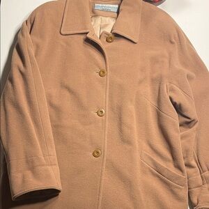 Camel wool and cashmere coat contemporaine simons